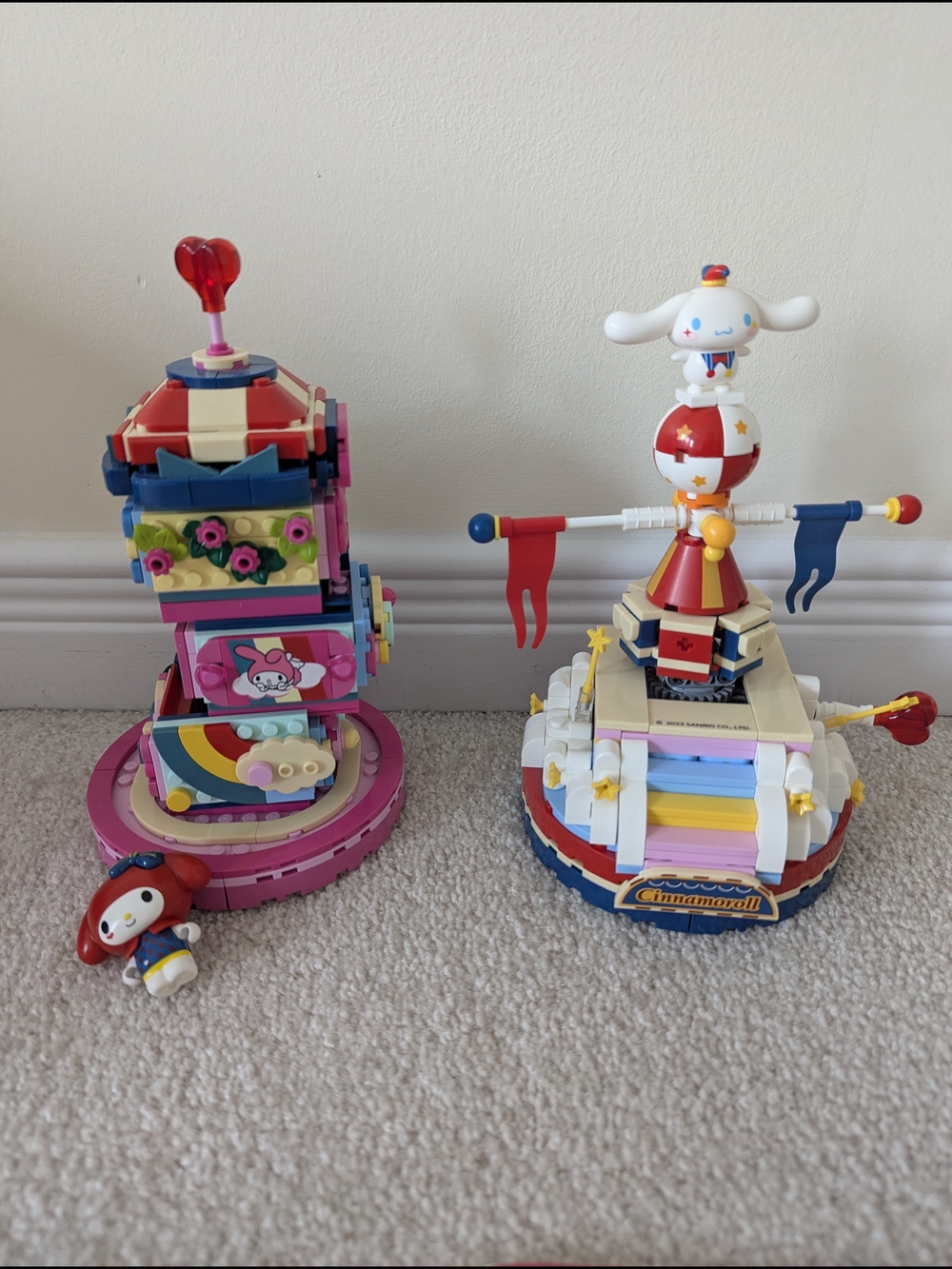 Sanrio Cinnamoroll & My Melody Colorful Stacking Playsets - Pink & White
